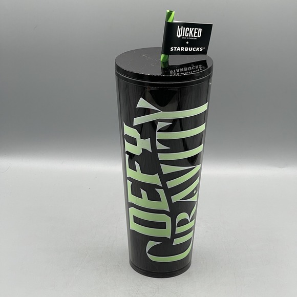 Starbucks Other - Starbucks Wicked Tumbler 24oz Defy Gravity Elphaba Glow In Dark